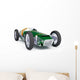 green vintage racing car Wall Decal