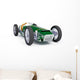 green vintage racing car Wall Decal