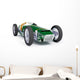 green vintage racing car Wall Decal