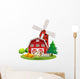 red barnhouse farm Wall Decal