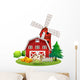 red barnhouse farm Wall Decal