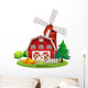 red barnhouse farm Wall Decal