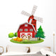 red barnhouse farm Wall Decal