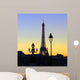 View on Eiffel Tower in the evening, Paris, France Wall Mural