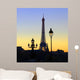 View on Eiffel Tower in the evening, Paris, France Wall Mural