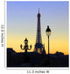 View on Eiffel Tower in the evening, Paris, France Wall Mural