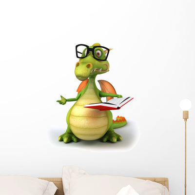 Dragon Wall Decal shown on a wall