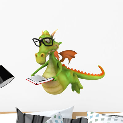 Dragon Wall Decal shown on a wall
