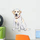Vector Sketch Yellow Dog Wall Decal