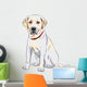 Vector Sketch Yellow Dog Wall Decal