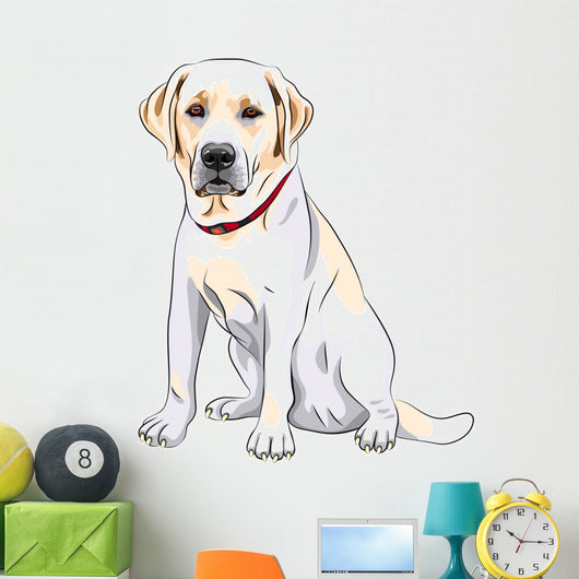 Vector Sketch Yellow Dog Wall Decal
