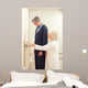 General practitioner measuring male patient's height in hospital Wall Mural