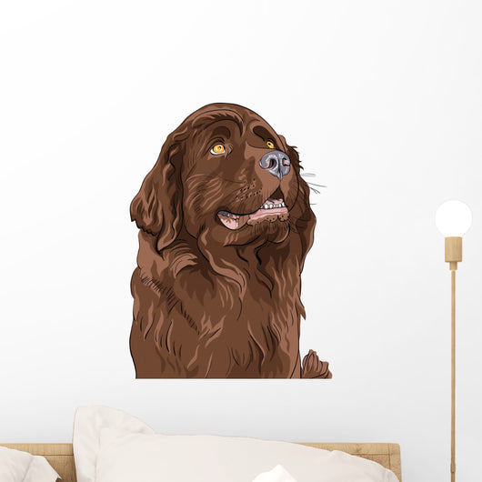 Vector Sketch Dog Newfoundland Wall Decal