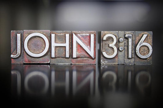 John 3 16 Letterpress