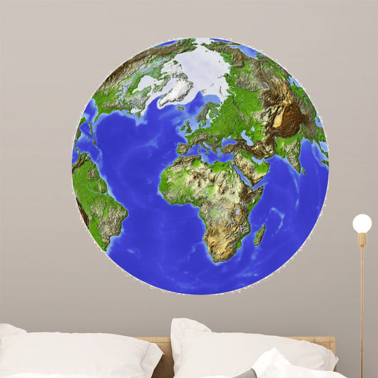 Globe Shaded Relief Centered
