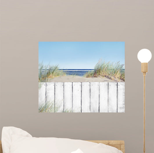Beach and White Wooden