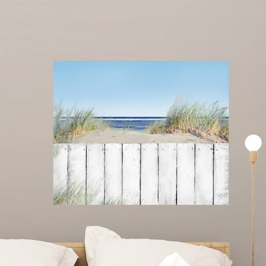 Beach and White Wooden