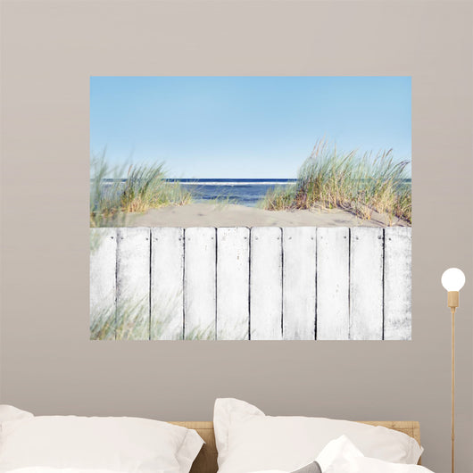 Beach and White Wooden
