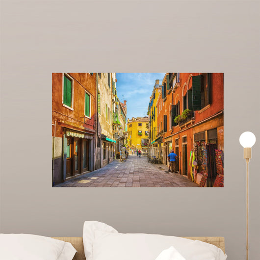 Narrow Canal among Old