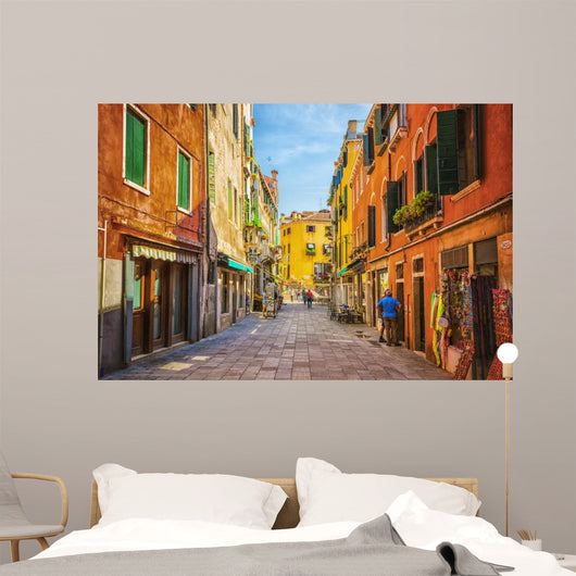 Narrow Canal among Old