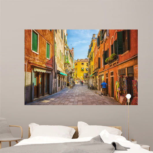 Narrow Canal among Old
