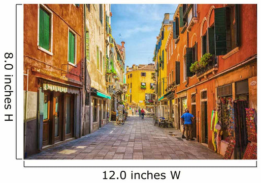 Narrow Canal among Old