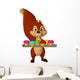 Cartoon Squirrel with Cupcakes