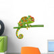 Chamaeleo calyptratus, female, isolated on a white background Wall Decal