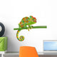 Chamaeleo calyptratus, female, isolated on a white background Wall Decal