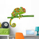 Chamaeleo calyptratus, female, isolated on a white background Wall Decal
