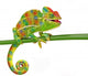 Chamaeleo calyptratus, female, isolated on a white background Wall Decal