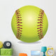 Softball Isolated on White Illustration Wall Decal