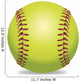 Softball Isolated on White Illustration Wall Decal