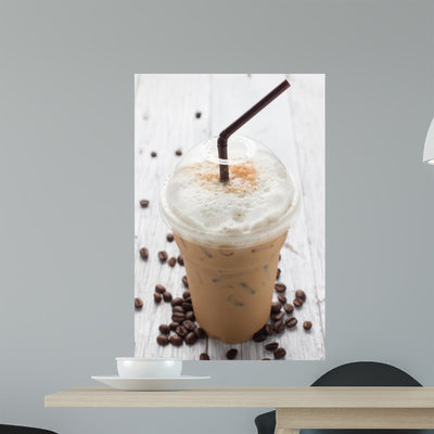 Iced Blended Frappucino Coffee shown on a wall