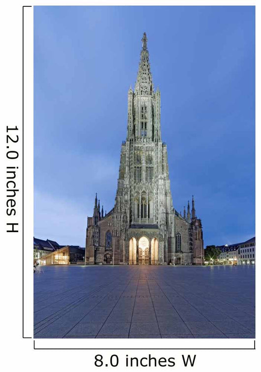 Ulmer M Nster Beleuchtet Wall Decal