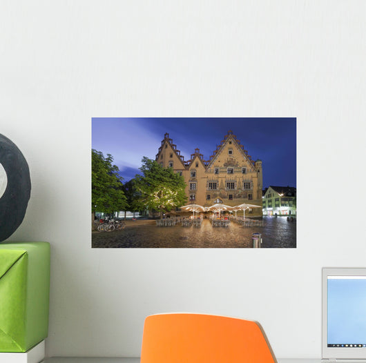 Historisches Rathaus Ulm Beleuchtet Wall Decal