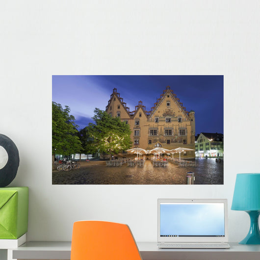 Historisches Rathaus Ulm Beleuchtet Wall Decal