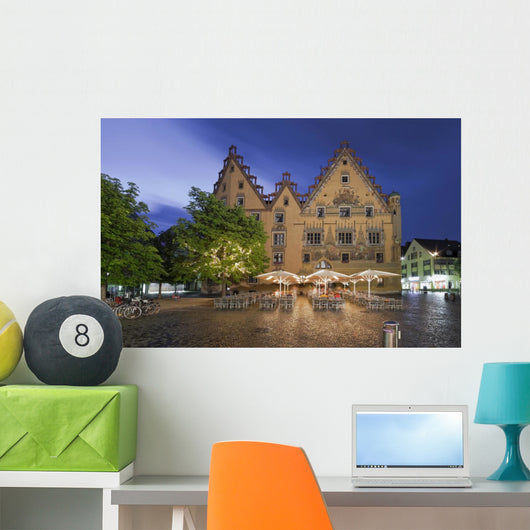 Historisches Rathaus Ulm Beleuchtet Wall Decal