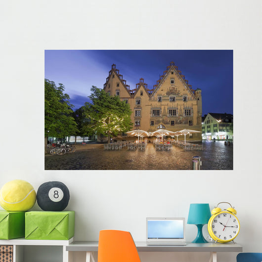 Historisches Rathaus Ulm Beleuchtet Wall Decal