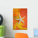 Seestern auf gemaltem Hintergrund Wall Mural