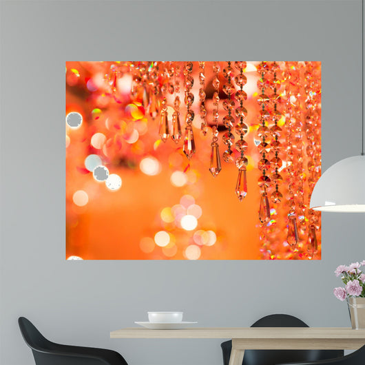 Vintage crystal lamp details Wall Mural
