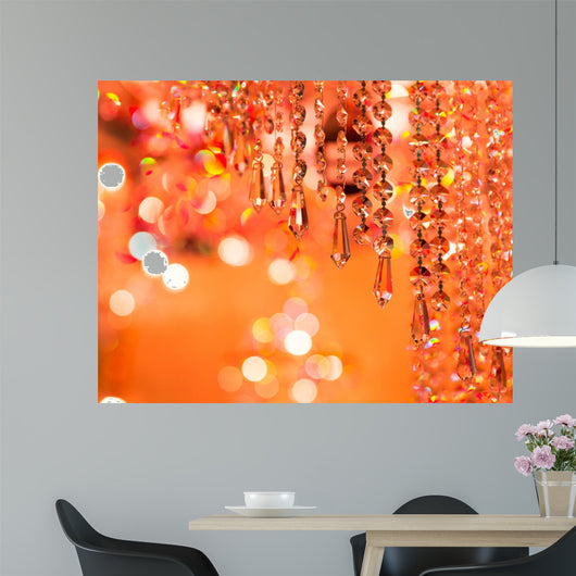 Vintage crystal lamp details Wall Mural