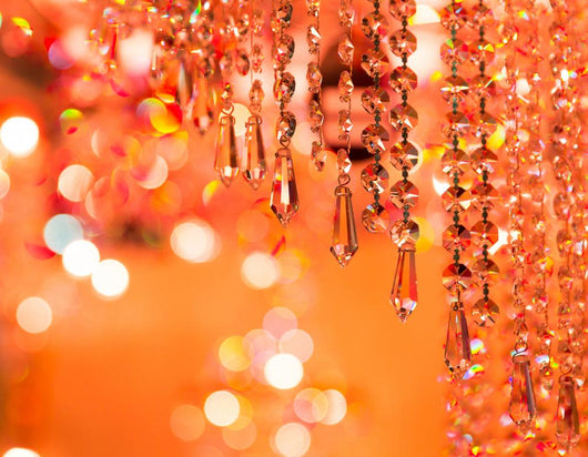 Vintage crystal lamp details Wall Mural