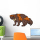 wolverine animal cartoon illustration Wall Decal