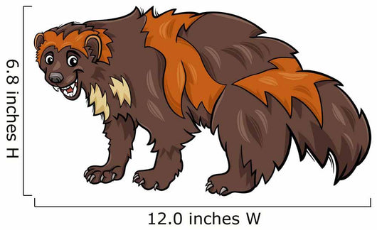 wolverine animal cartoon illustration Wall Decal