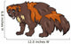wolverine animal cartoon illustration Wall Decal