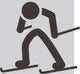 Cross-country Skiing Icon Wall Decal