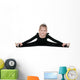 Pretty little girl performs gymnastic exercise Wall Decal