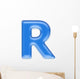 Aqua letters Wall Decal
