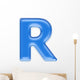 Aqua letters Wall Decal